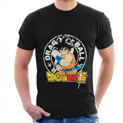 Camiseta Dragon Ball Goku fuerza manga corta negra | Marbisa