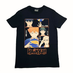 Camiseta Haikyu manga corta adulto negra | Marbisa 2