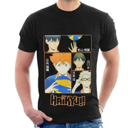 Camiseta Haikyu manga corta adulto negra | Marbisa